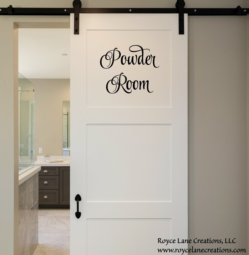Powder Room Decal / Powder Room Wall Decal / Powder Room Door Etsy