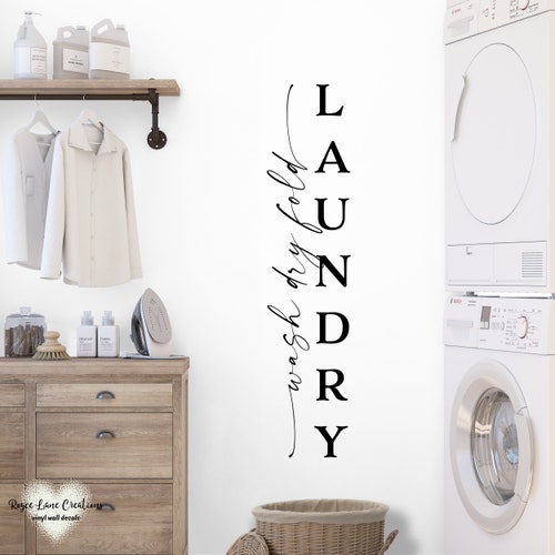 Laundry Vinyl Decal Laundry Room Decal Glass Door Decal Etsy Canada