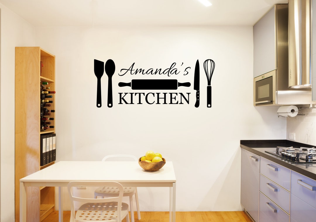 Personalized Kitchen Wall Decal Kitchen Decals Wall Kitchen Etsy