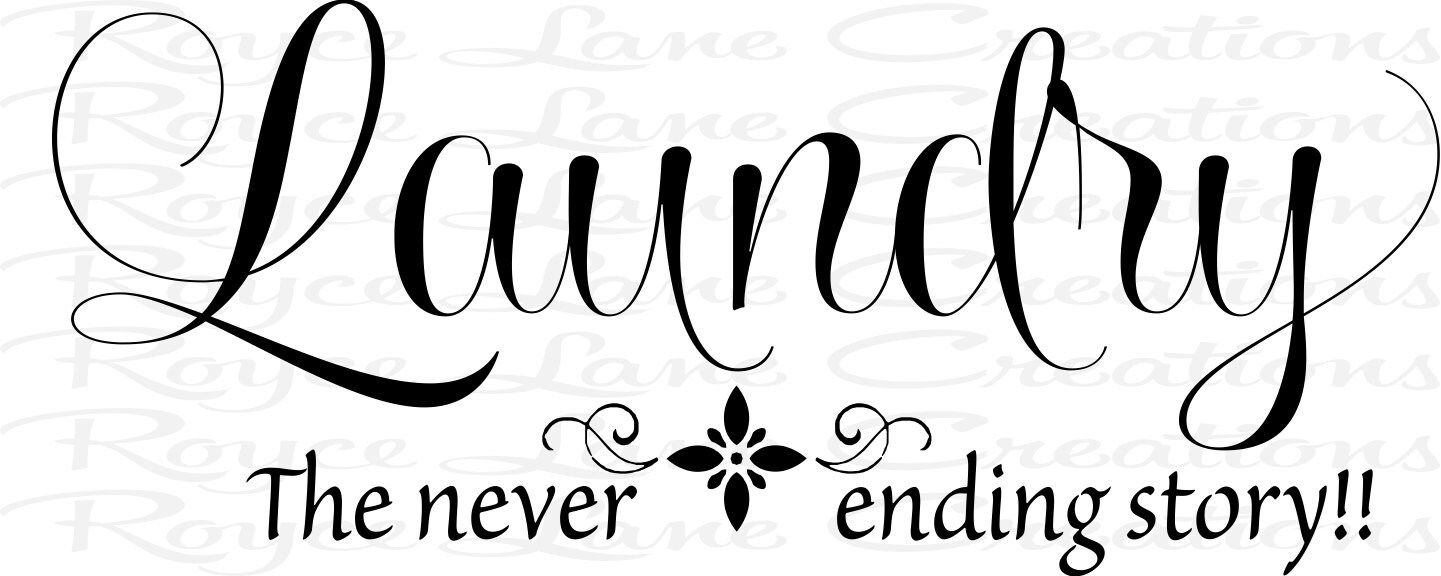 Laundry Room Decal Laundry the Never Ending Story Laundry | Etsy