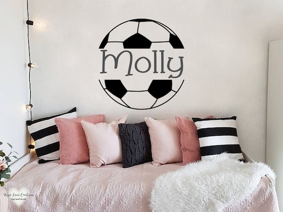 Soccer Ball Soccer Wall Decal for Girls Room Teen Girl Bedroom - Etsy