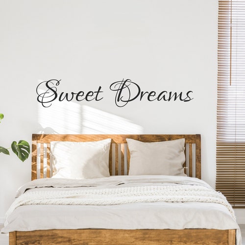 Sweet Dreams Decal - Sweet Dreams Vinyl Bedroom Wall Decal - Bedroom Decor- Bedroom Decals- Bedroom Decor-Bedroom Wall Decals-Bedroom Art