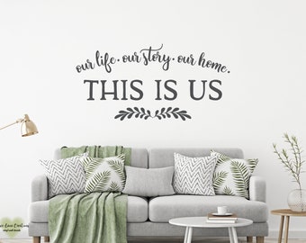 This is Us Decal  l  This is Us Wall Decor  l  Family Wall Decal  l  Living Room Wall Decor
