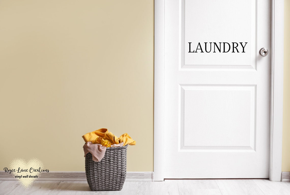 Laundry Decal Laundry Sticker Laundry Wall Decor Laundry Etsy