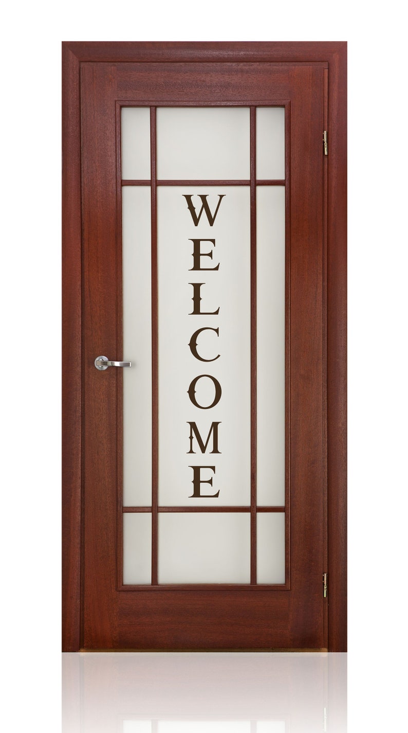 Vertical Welcome Decal / Vertical Welcome Wall Decor / - Etsy