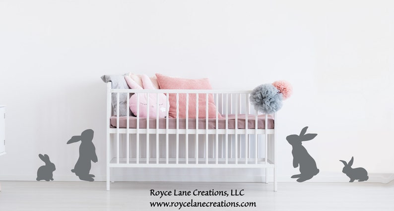 Bunny Decor for Nursery Nursery Bunny Rabbit Decals Woodland Bunny Bunny Rabbit Decor Nursery Bunny Decor Nursery Bunny Wall Art