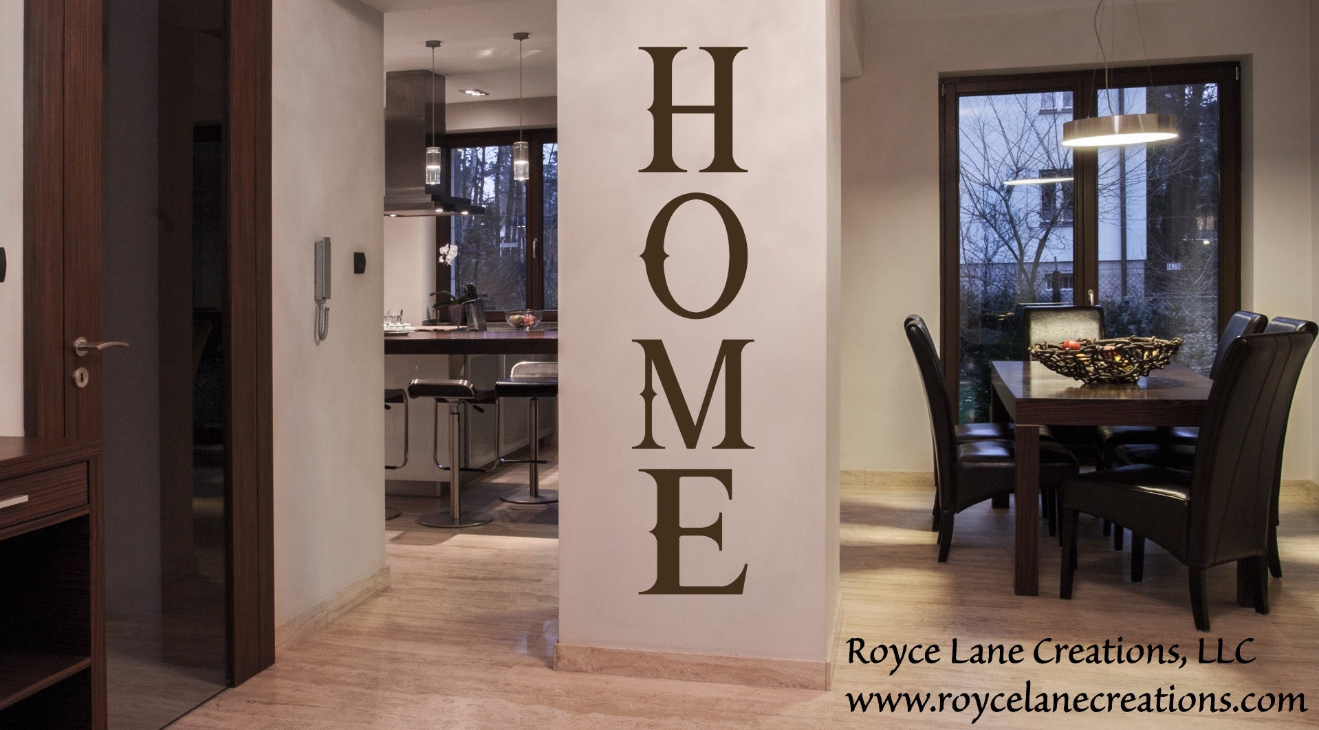 Vertical Home Sign Vinyl Wall Decal / Home Vinyl Decal / Home Etsy