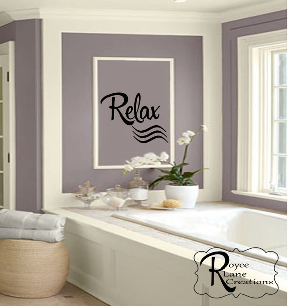 Bedroom Wall Decals Bathroom Decal Relax Vinyl Wall Decal ...