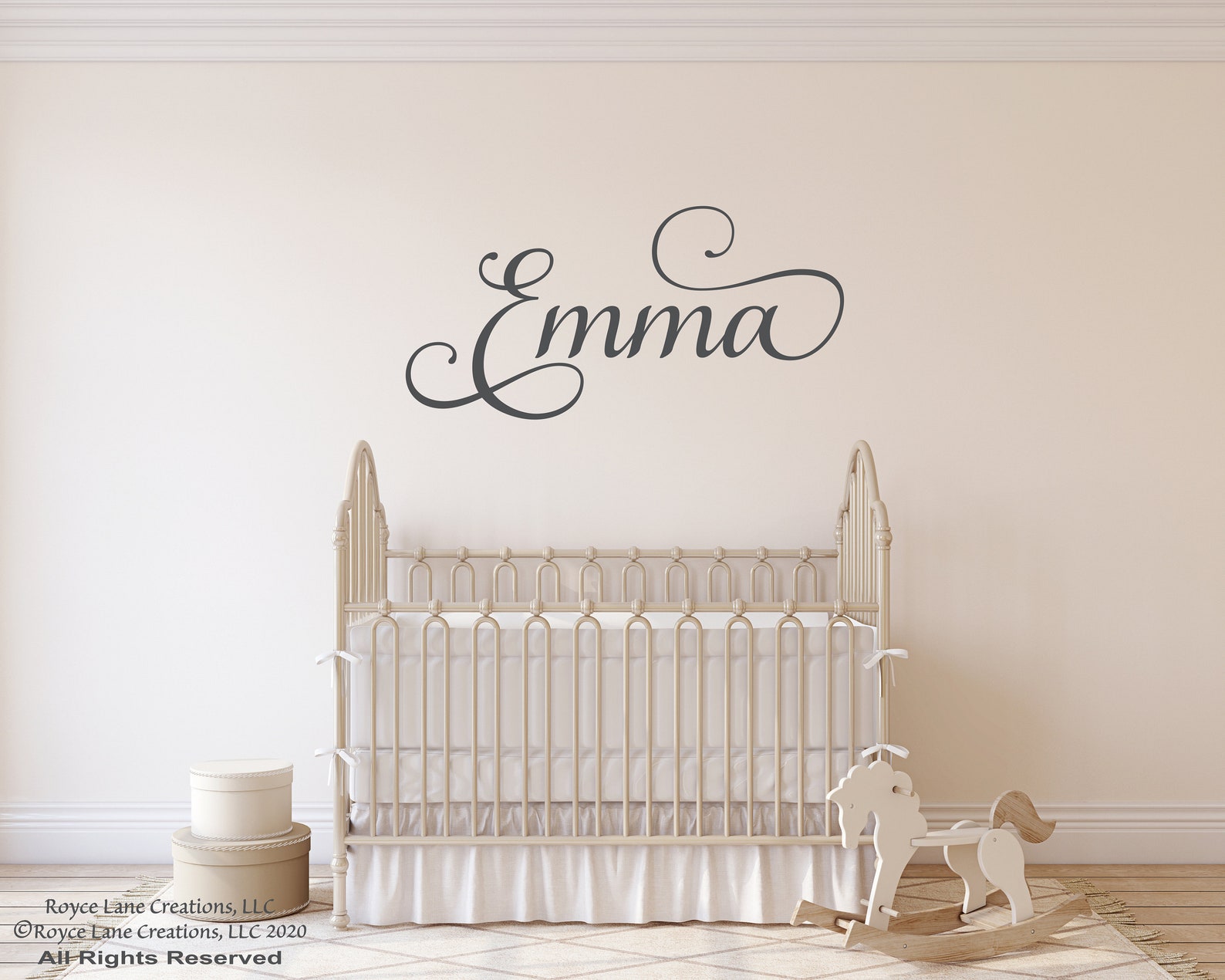 Baby Girl Name Decal / Baby Girl Name for Wall / Nursery Name Etsy
