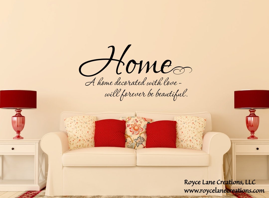 Home Quote Decal / Family Love Wall Decals / Family Quote Wall Decals