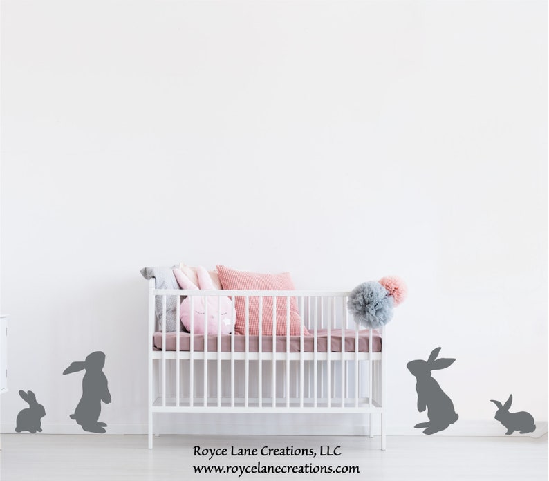 Bunny Decor for Nursery Nursery Bunny Rabbit Decals Woodland Bunny Bunny Rabbit Decor Nursery Bunny Decor Nursery Bunny Wall Art