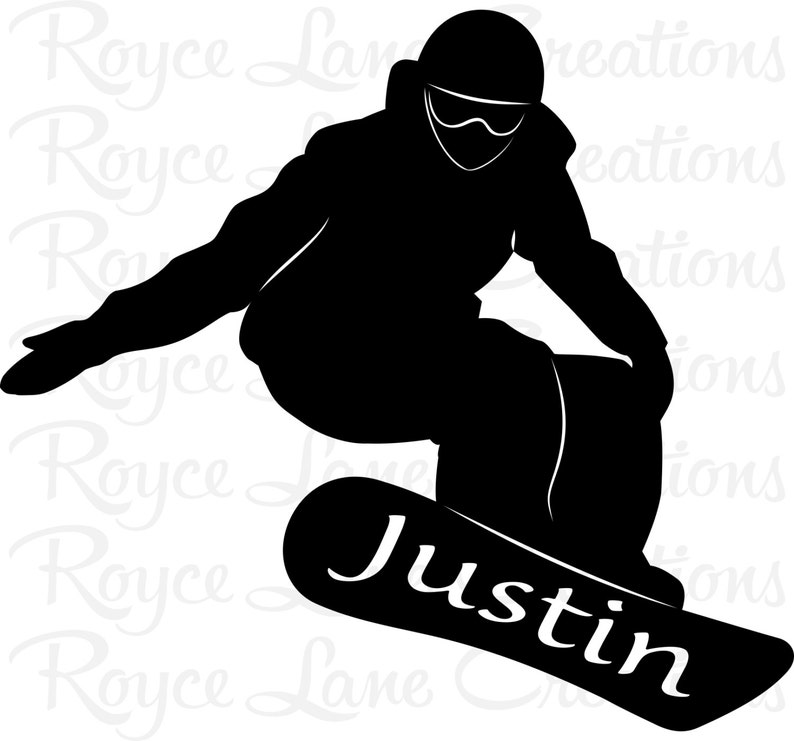 Snowboard Wall Decal Snowboard Decal Snowboarder with Personalized Name Sports Vinyl Wall Decal Boys Room Teen Boy Room Decor Wall Art