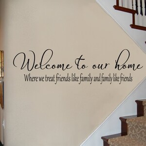 Welcome to Our Home Decal, Welcome Decal, Vinyl Welcome Decal, Vinyl Welcome Stickers, Welcome Wall Decal, Welcome Wall Sticker