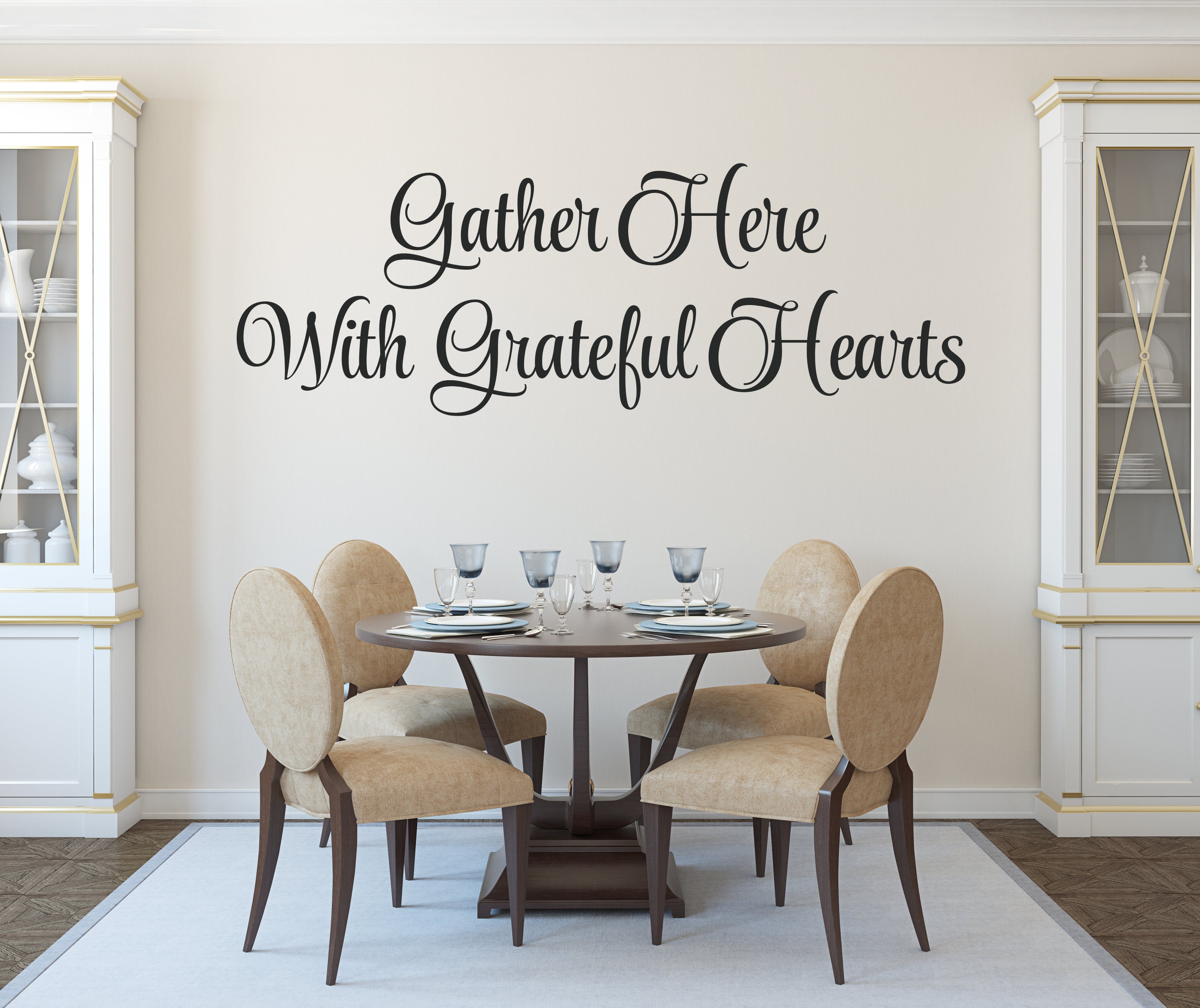 Gather Here With Grateful Hearts Decal, Dining Room Decals, Kitchen Decals-dining  Room Wall Decal, Dining Room Quotes, Dining Room Sayings - Etsy