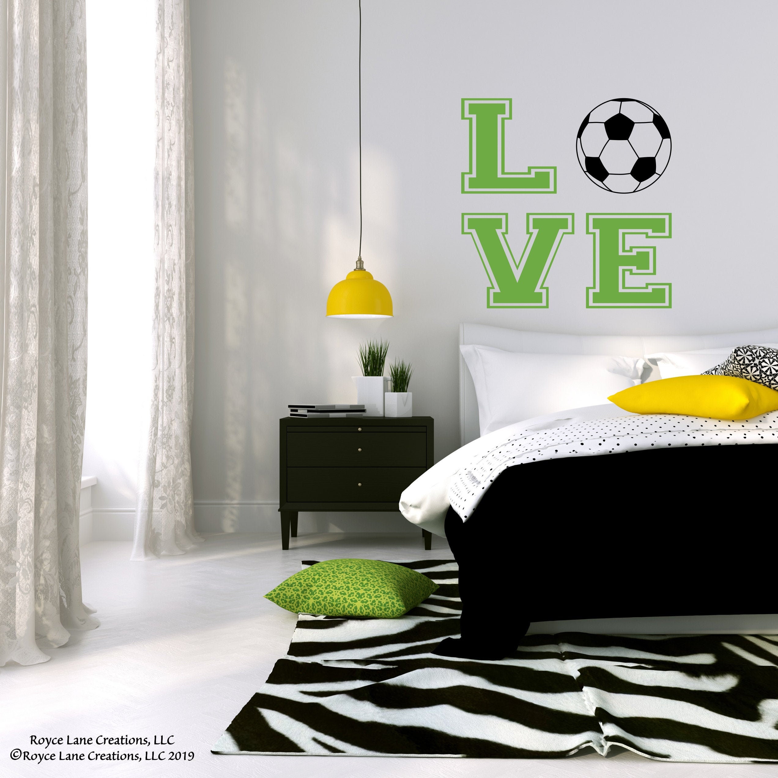 Girls Soccer Wall Decal Soccer Decal Soccer Decal Wall - Etsy