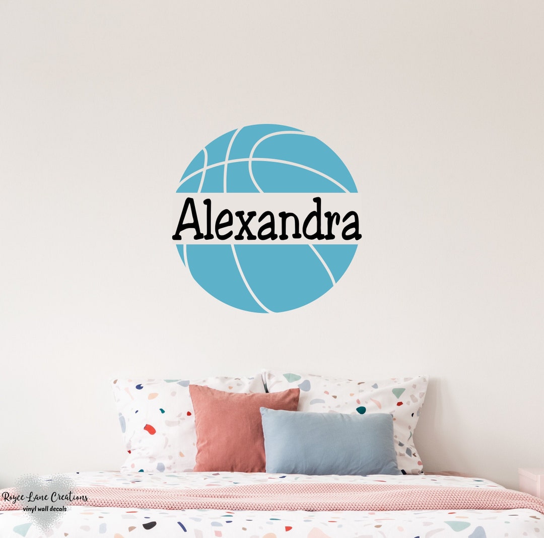 Personalized Basketball Decal, Girls Basketball Wall Decal, Custom