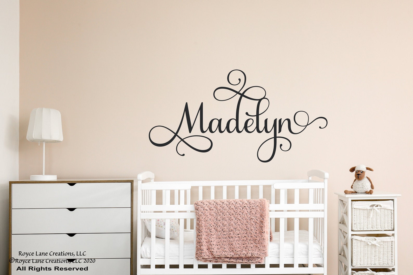 Baby Girl Name Decal / Baby Girl Name for Wall / Nursery Name Etsy