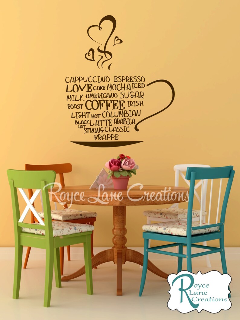 Black Stickers Word Kitchen Wall Art 