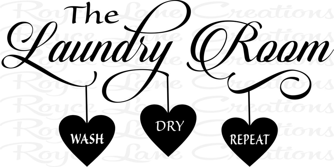 Laundry Room Mural The Laundry Room with Hearts Laundry Sign | Etsy