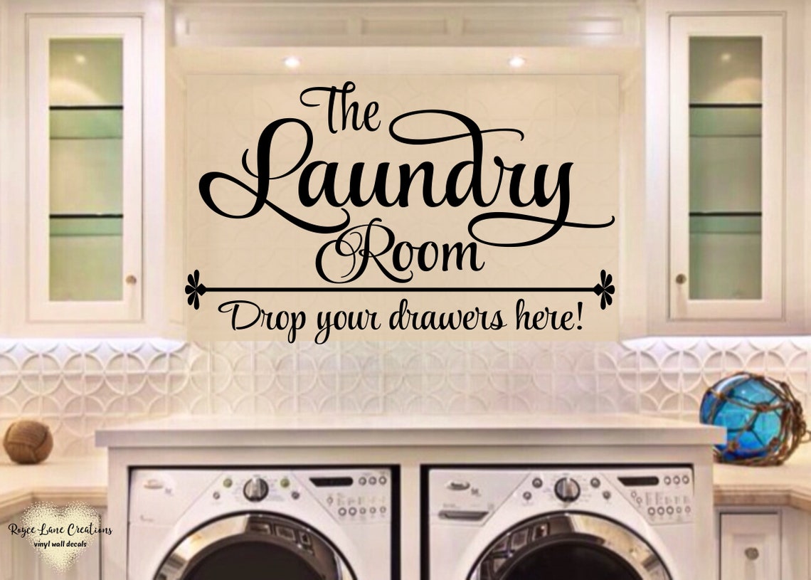 Laundry Room Mural the Laundry Room Drop Your Drawers Here Etsy