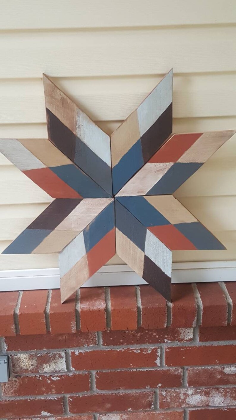 Rustic Wooden Texas Star Barn Quilt Rustic 8 Point Star Etsy