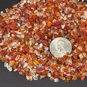 Carnelian Stone Chips, 50 Grams or 100 Grams, Dyed Carnelian Gemstone Chip Embellishments,