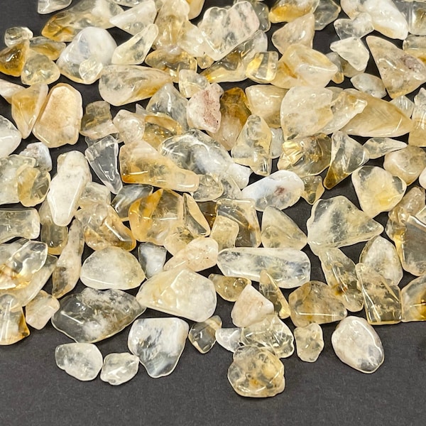 Yellow Citrine Stones, Undrilled, 50 Grams, 100 Grams, or 1 Pound Gemstone Chip Gravel, November Birthstone, Holiday Gift Mothers Day
