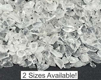 Clear Quartz Chips, Undrilled, 50 Grams, 100 Grams, or 1 Pound, Crystal Gravel
