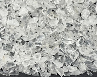 Clear Quartz Chips, Undrilled, 50 Grams, 100 Grams, or 1 Pound, Crystal Gravel, Holiday Gift Mothers Day