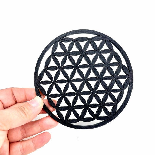 5 or 8 Inch Flower of Life Decoration, Sacred Geometry Altar Tile, 3D Printed Wall Art Gift,, Holiday Gift Mothers Day