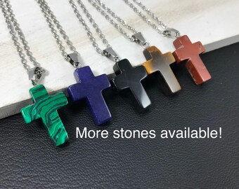 Stone Cross Necklace