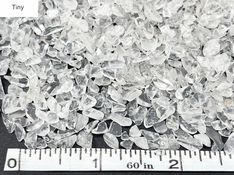 Clear Quartz Chips, Undrilled, 50 Grams, 100 Grams, or 1 Pound, Crystal Gravel, Holiday Gift Mothers Day image 3