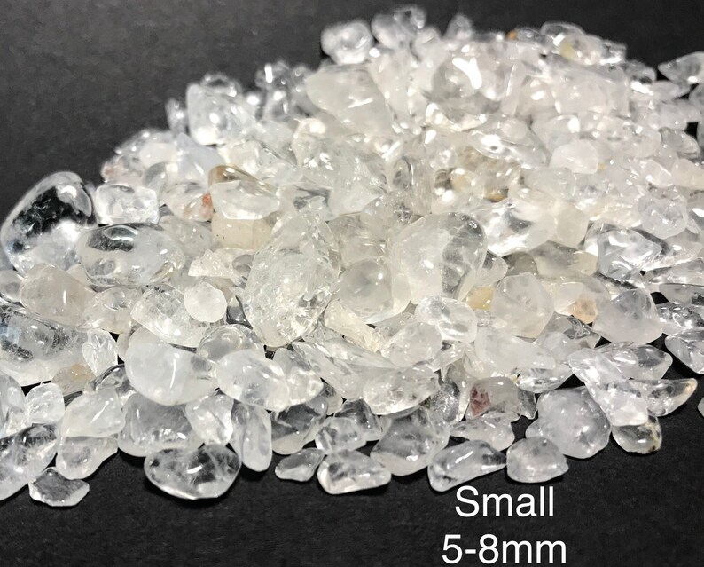 Tiny Clear Quartz Chips 50 Grams Clear Quartz Gemstone Chip Etsy