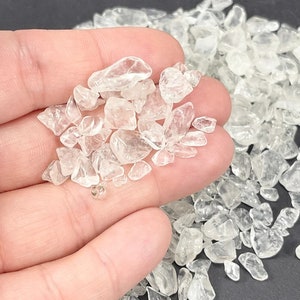 Clear Quartz Chips, Undrilled, 50 Grams, 100 Grams, or 1 Pound, Crystal Gravel, Holiday Gift Mothers Day image 8