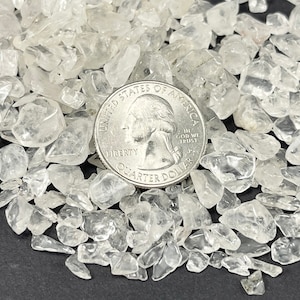 Clear Quartz Chips, Undrilled, 50 Grams, 100 Grams, or 1 Pound, Crystal Gravel, Holiday Gift Mothers Day image 9