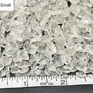 Clear Quartz Chips, Undrilled, 50 Grams, 100 Grams, or 1 Pound, Crystal Gravel, Holiday Gift Mothers Day image 7