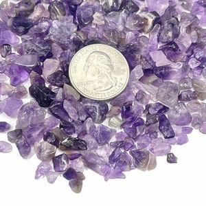 Amethyst Gemstone Chips 50 grams, 100 Grams or 1 Pound, Purple and Clear Crystal Pieces, Holiday Gift Mothers Day Bild 9