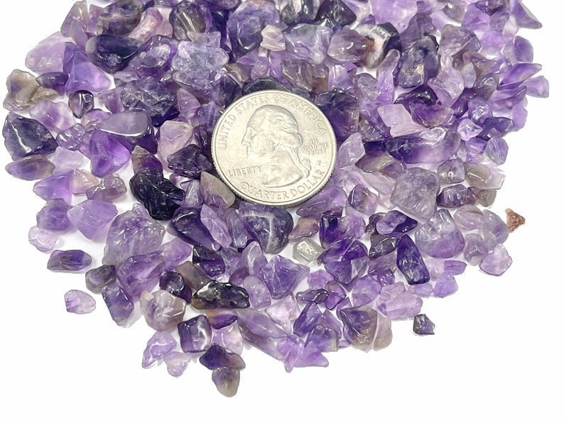 Amethyst Gemstone Chips 50 grams, 100 Grams or 1 Pound, Purple and Clear Crystal Pieces, Holiday Gift Mothers Day Bild 9
