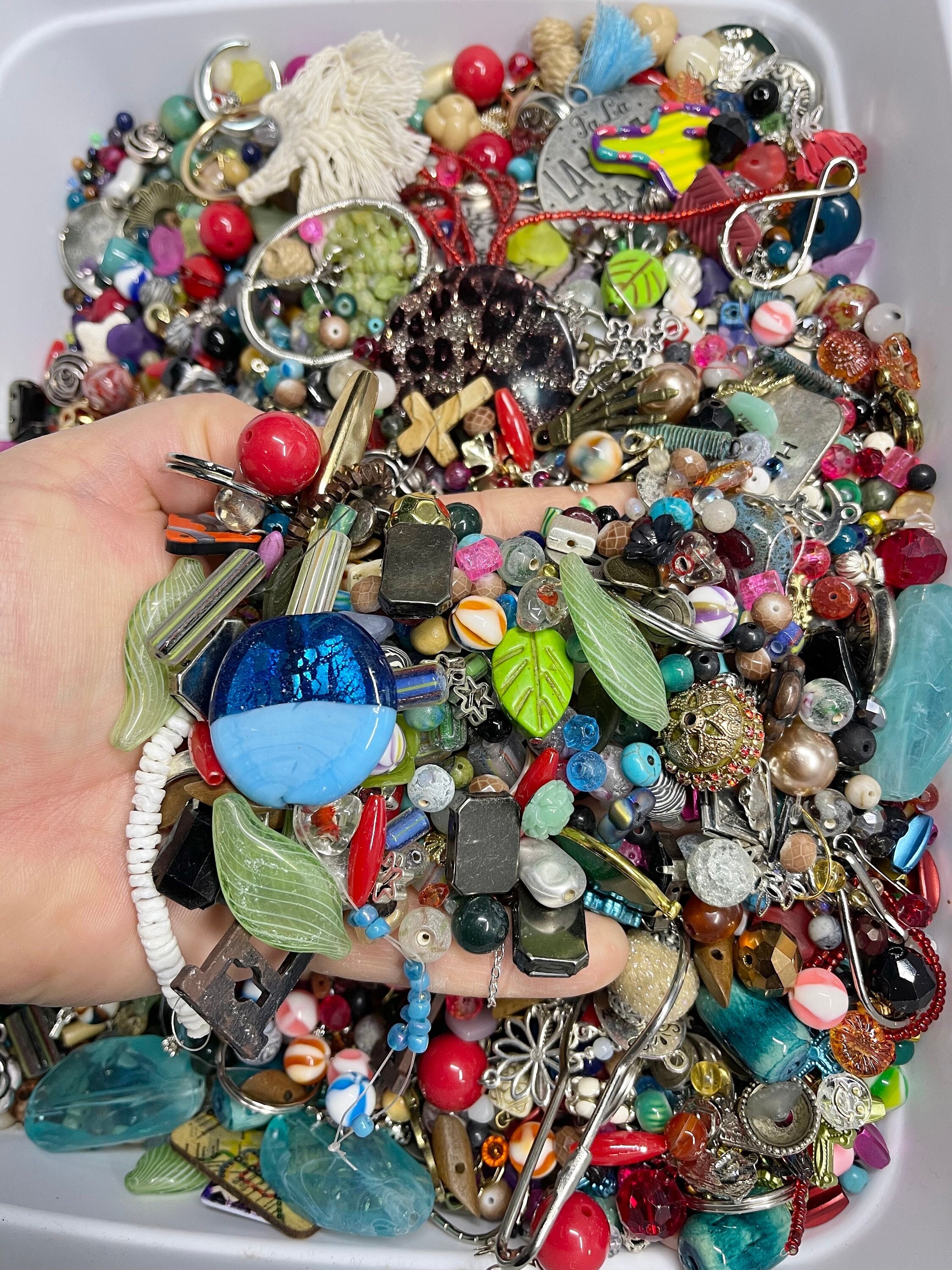 Lot Of 20 Mixed Assorted Bags of Beads for Jewelry Making Hobby