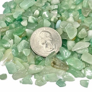 Small Green Aventurine Gemstone Chips, 50 Grams, 100 Grams, or 1 Pound, Holiday Gift Mothers Day image 6