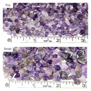 Amethyst Gemstone Chips 50 grams, 100 Grams or 1 Pound, Purple and Clear Crystal Pieces, Holiday Gift Mothers Day image 2