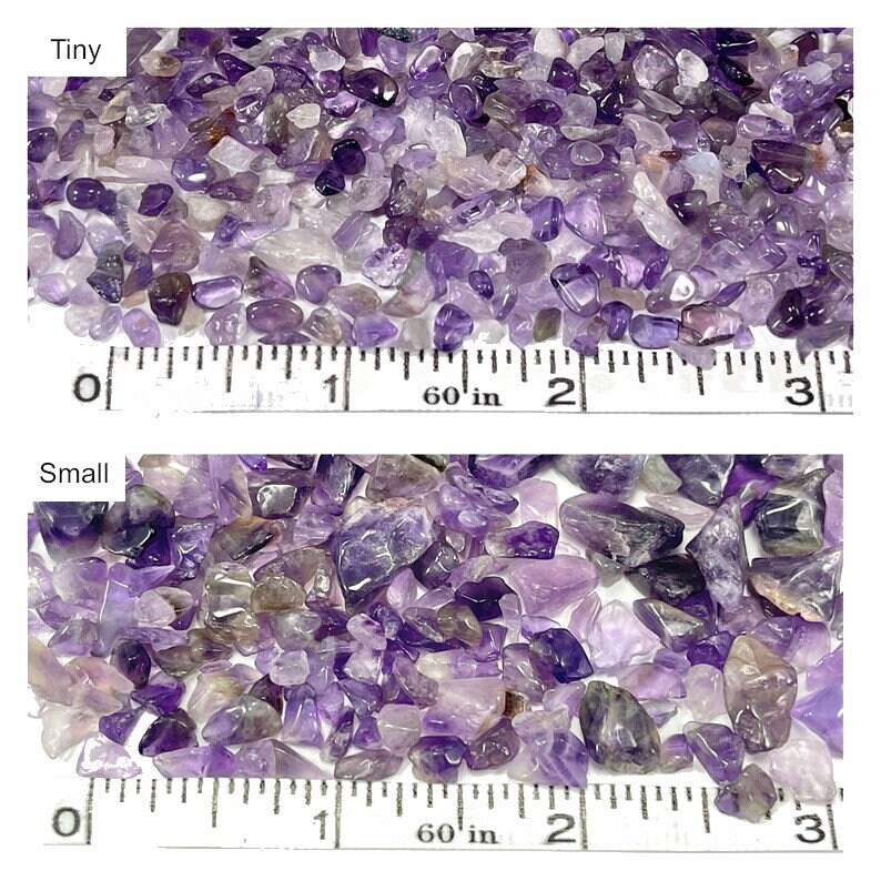 Amethyst Gemstone Chips 50 grams, 100 Grams or 1 Pound, Purple and Clear Crystal Pieces, Holiday Gift Mothers Day Bild 2