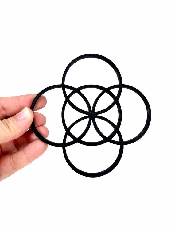 Borromean Cross Symbol, 3, 5 or 8 Inch Five Fold Celtic Decoration, Sacred  Geometry Altar Tile, 3D Printed Wall Artfather's Day Gift 