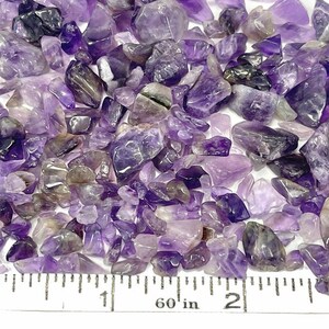 Amethyst Gemstone Chips 50 grams, 100 Grams or 1 Pound, Purple and Clear Crystal Pieces, Holiday Gift Mothers Day Bild 7