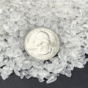 Clear Quartz Chips, Undrilled, 50 Grams, 100 Grams, or 1 Pound, Crystal Gravel, Holiday Gift Mothers Day image 5