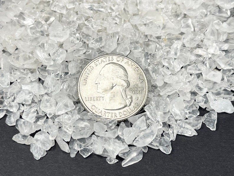 Clear Quartz Chips, Undrilled, 50 Grams, 100 Grams, or 1 Pound, Crystal Gravel, Holiday Gift Mothers Day image 5