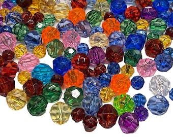 360 Faceted Round Bead Mix , 8-13mm Loose Beads, Multi Color Bead Soup Mothers Day