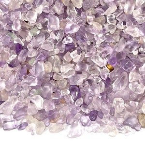 Lavender Amethyst and Clear Quartz Mix, 50 Grams or 100 Grams, Purple and Clear Gemstone Chips, Crystal Mix