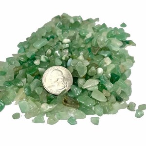 Small Green Aventurine Gemstone Chips, 50 Grams, 100 Grams, or 1 Pound, Holiday Gift Mothers Day image 5