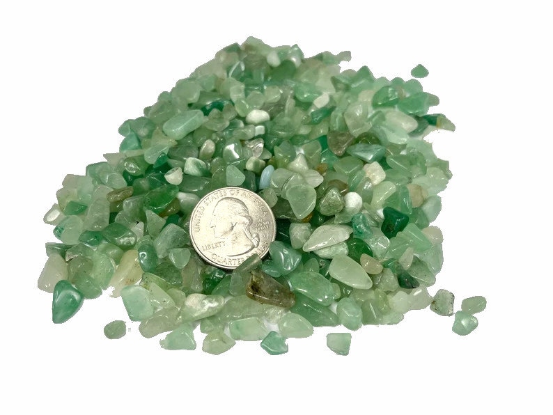 Small Green Aventurine Gemstone Chips, 50 Grams, 100 Grams, or 1 Pound, Holiday Gift Mothers Day image 5